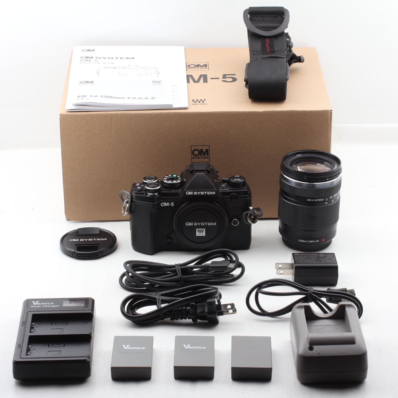 美品】OM SYSTEM OLYMPUS OM-5 14-150mm IIレンズキット ブラック 