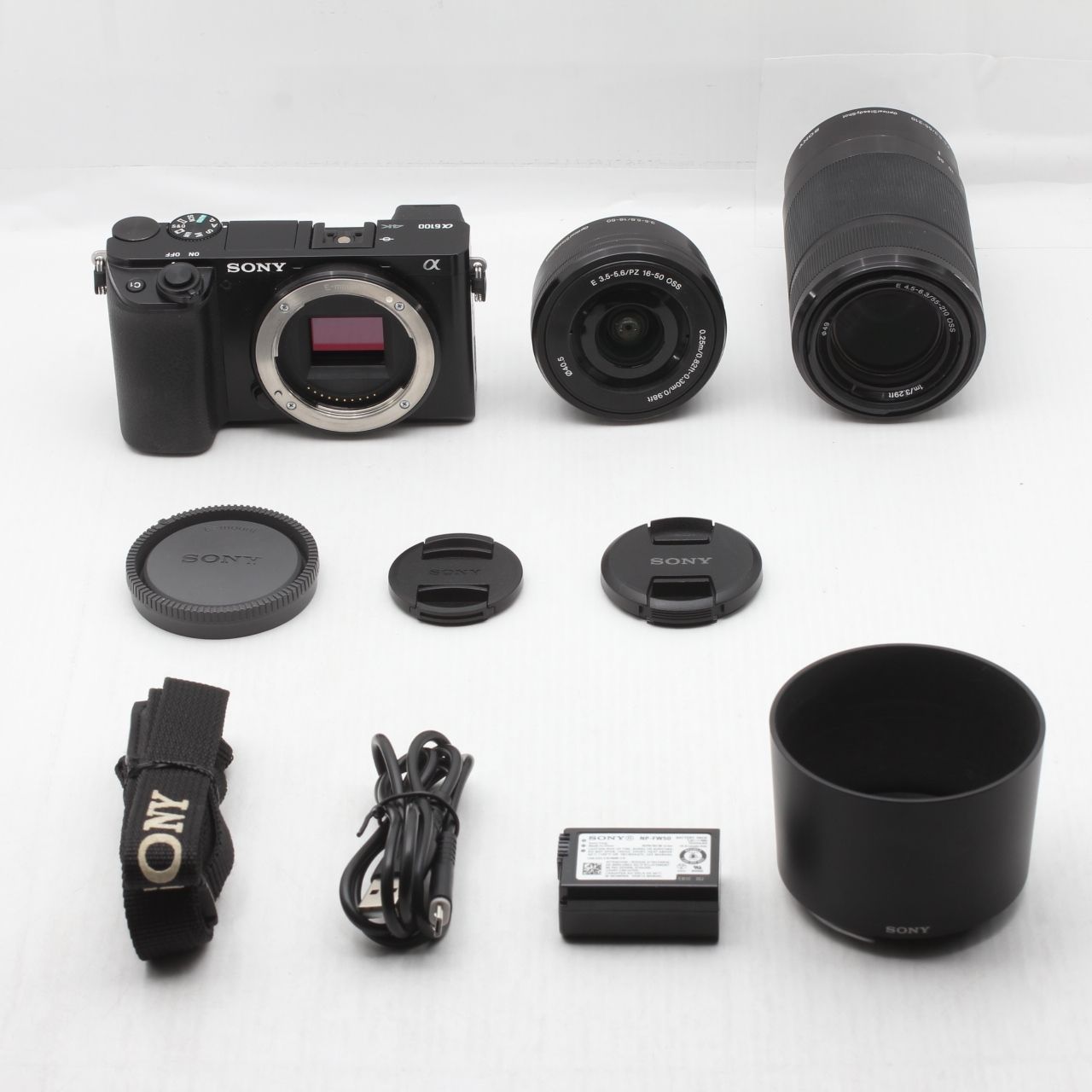 美品】SONY ソニー ミラーレス一眼 α6100 ダブルズームレンズキット 