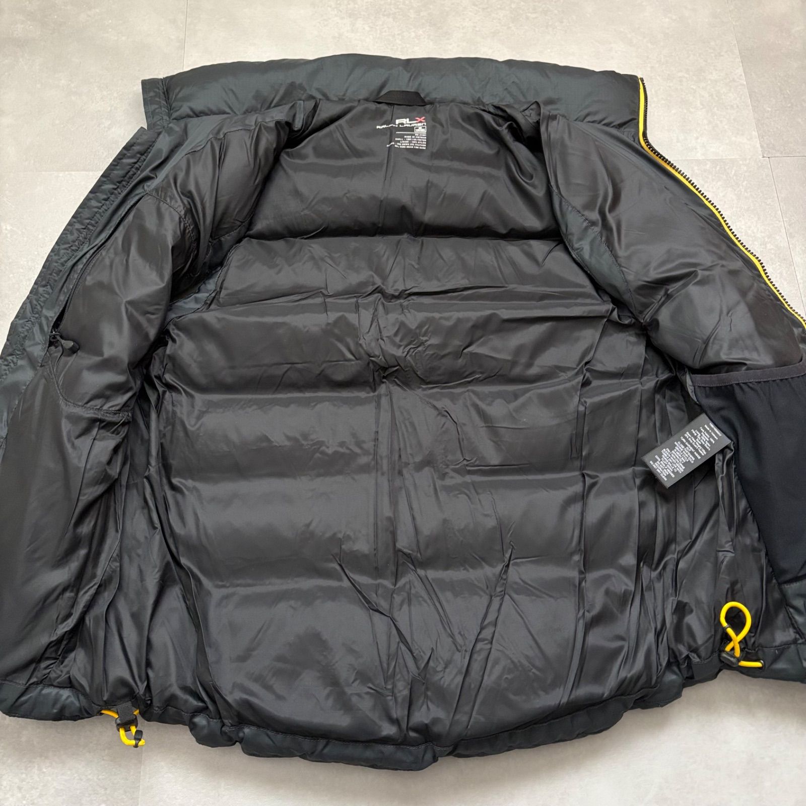 ポロラルフローレン RLX ダウンベスト XS ブラック 黒 美品 ダウン75