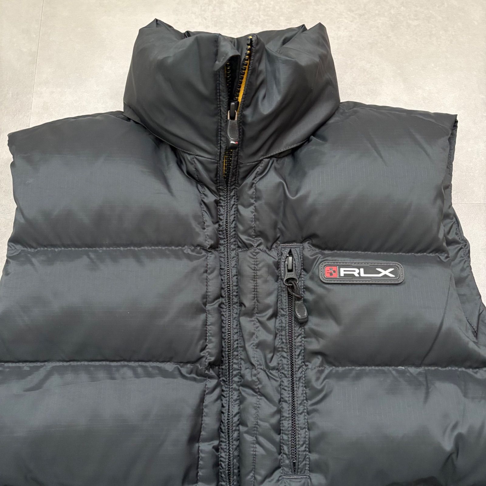 ポロラルフローレン RLX ダウンベスト XS ブラック 黒 美品 ダウン75
