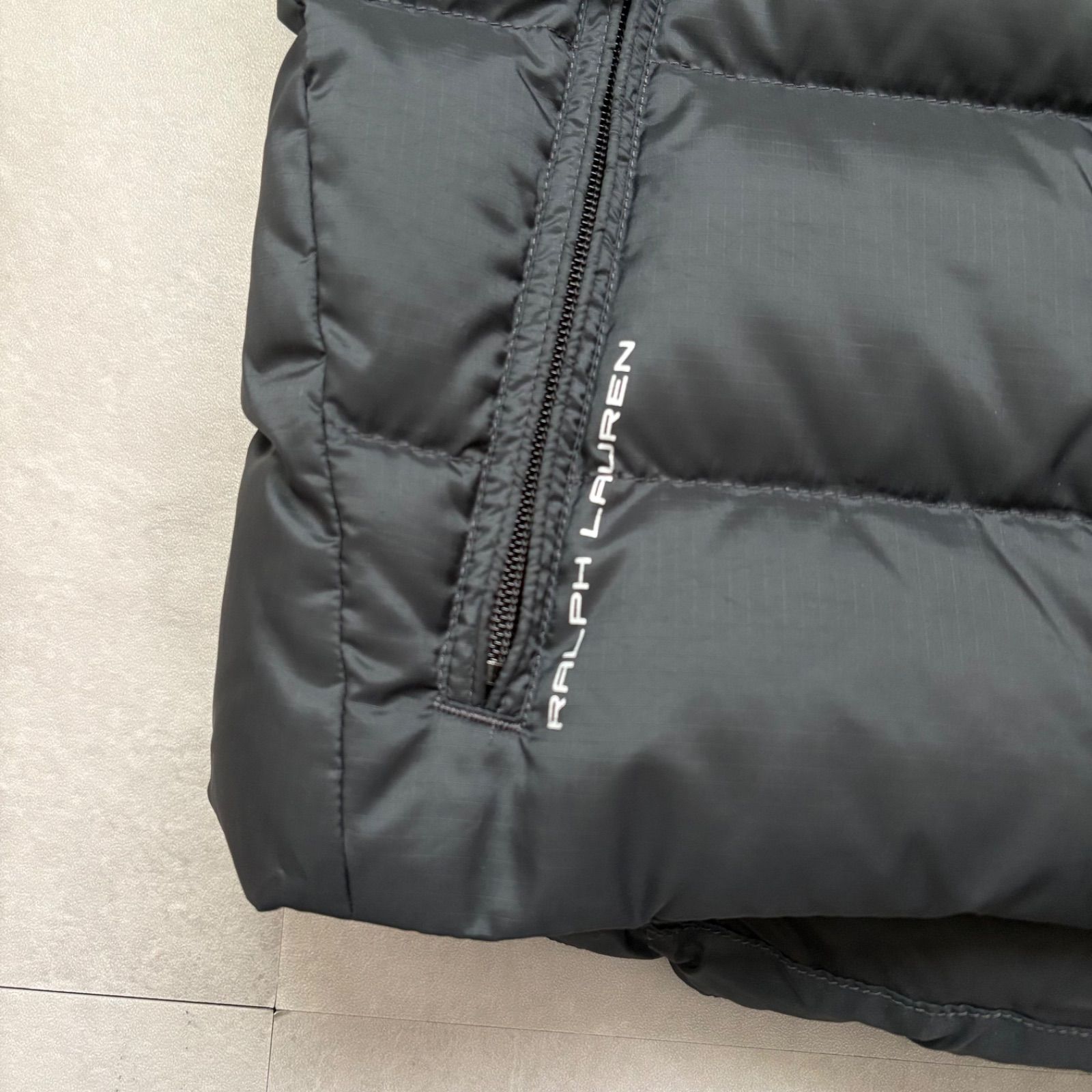 ポロラルフローレン RLX ダウンベスト XS ブラック 黒 美品 ダウン75