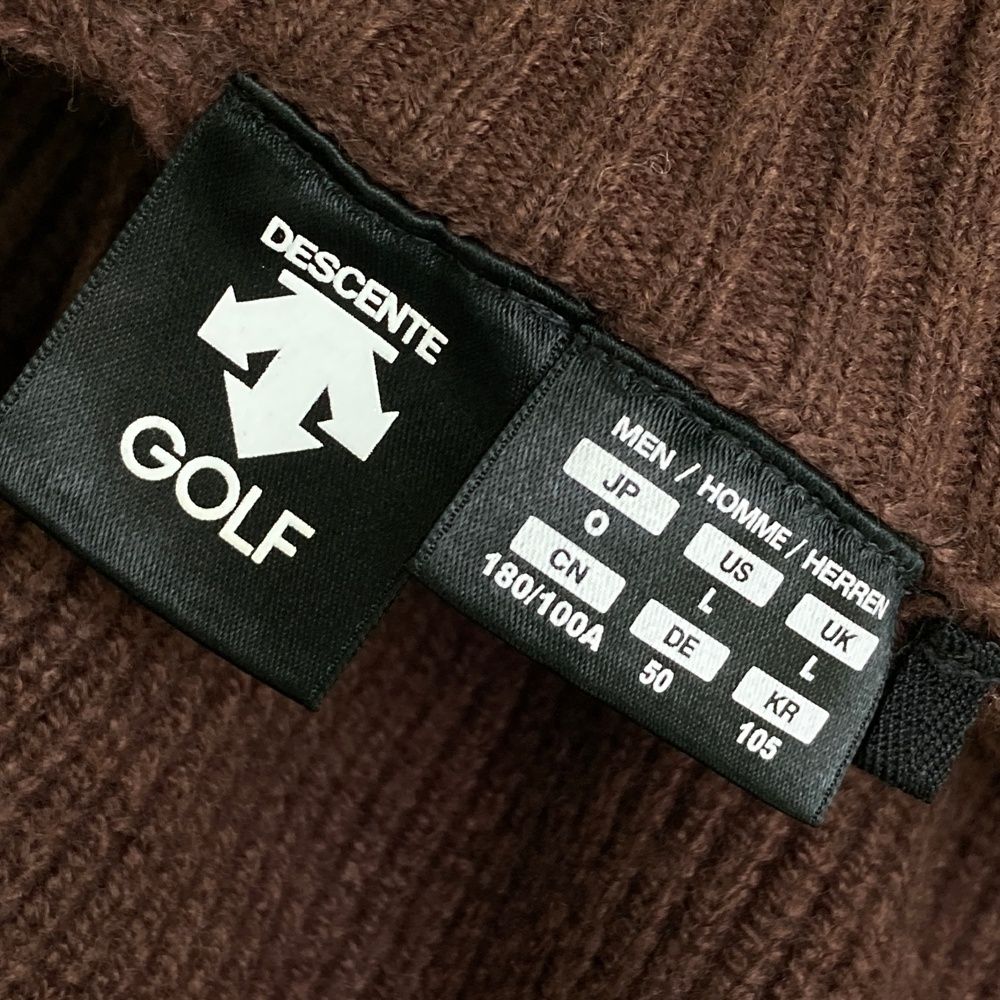 サイズ：O DESCENTE GOLF デサントゴルフ モックネック ニットセーター
