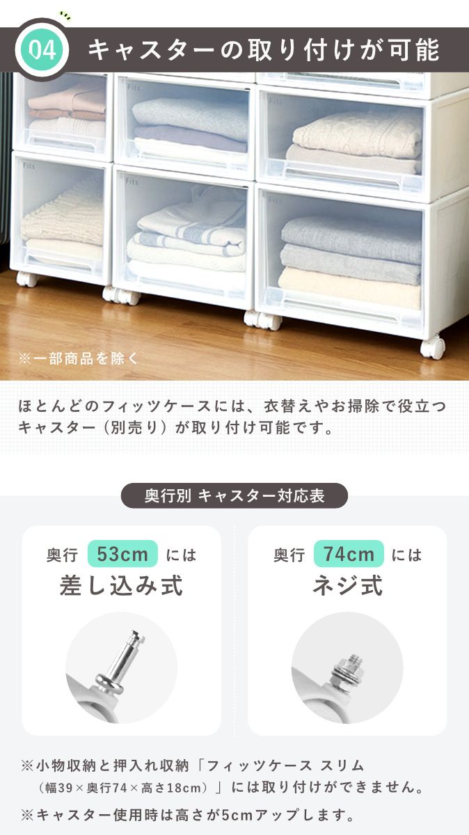 収納ケース Fits フィッツ フィッツケース ディープ 引き出し 3個