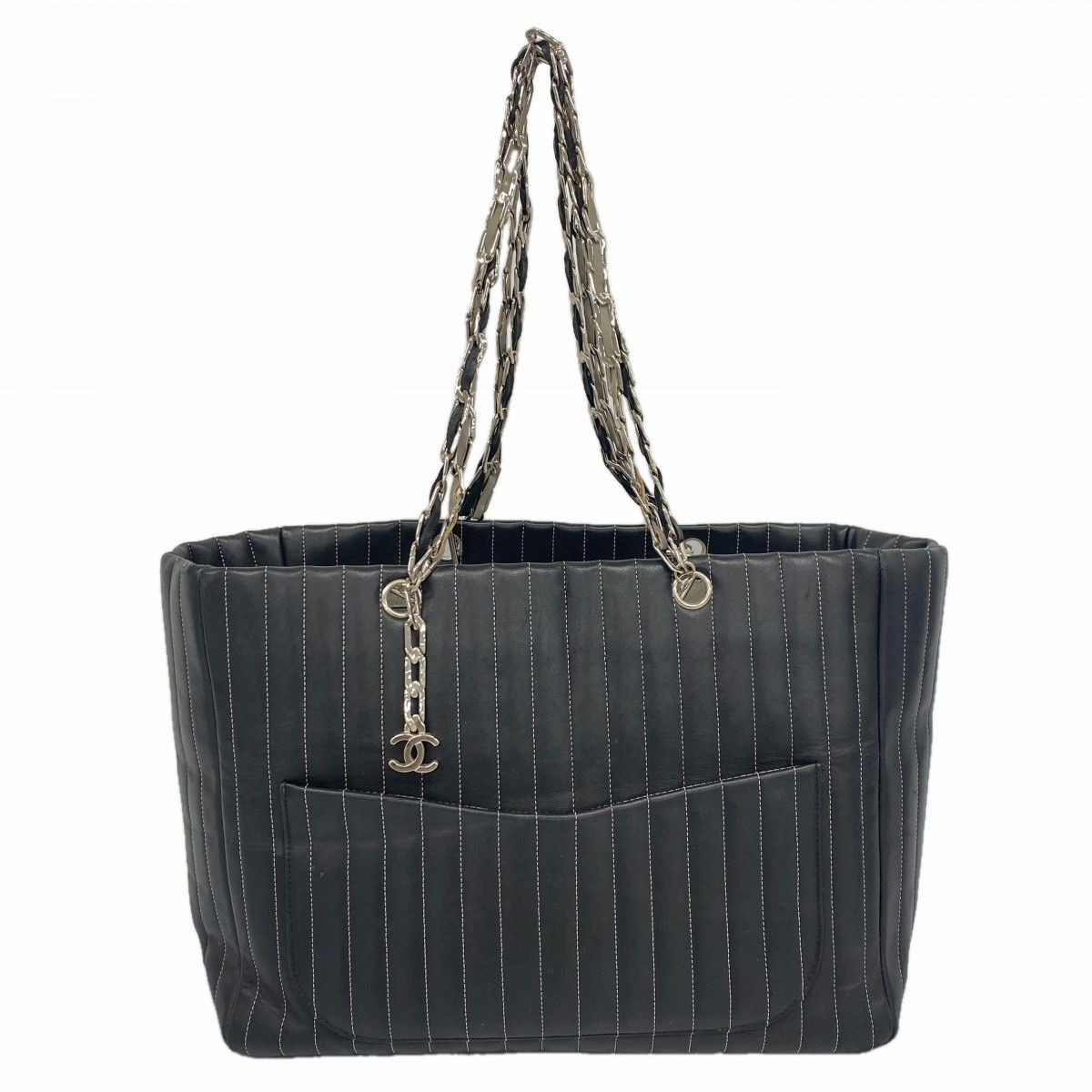 6bd5396-k】シャネル チェーントート ニューマドモアゼル ラムスキン