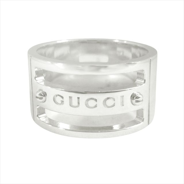 新品仕上げ済 新同 極美品 グッチ GUCCI ロゴヴィス リング 指輪 ビス