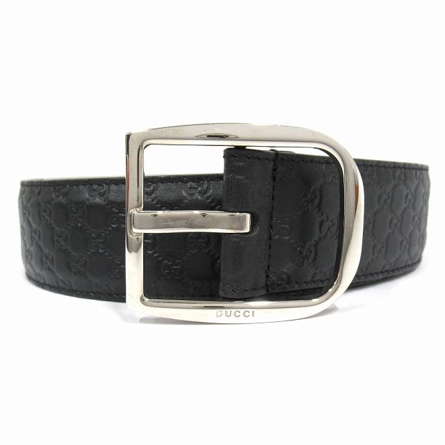 美品 GUCCI グッチ マイクロ グッチシマ レザー ベルト GGロゴ シルバー金具 大きいサイズ 100/40 ダークブラウン系 メンズ 古着 中古 USED 美品 グッチ GUCCI マイクロ グッチシマ レザー ベルト GGロゴ