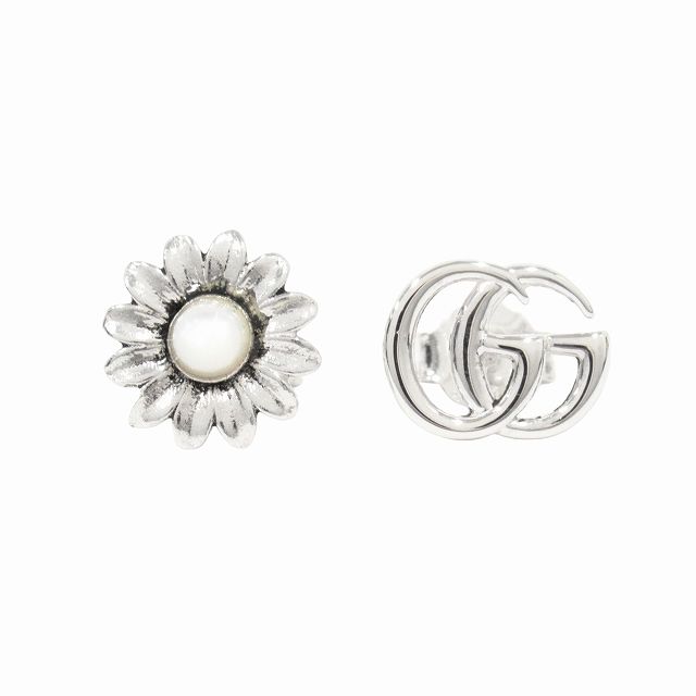 新品仕上げ済 新同 極美品 グッチ GUCCI ダブルG フラワー スタッズ ピアス アクセサリー ジュエリー SV925 マザーオブパール 527390 シルバー メンズ レディース ユニセックス １ 新紙幣発行の今が買い替え時！「グッチ」の新作財布｜２色使いが新鮮な