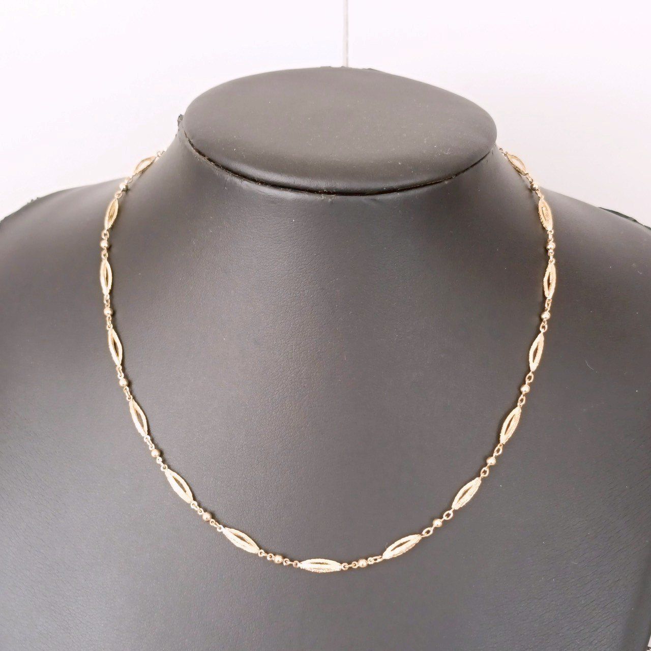 18金 K18 デザインネックレス 造幣局刻印 男女兼用 7.19g 40.5㎝ Z163