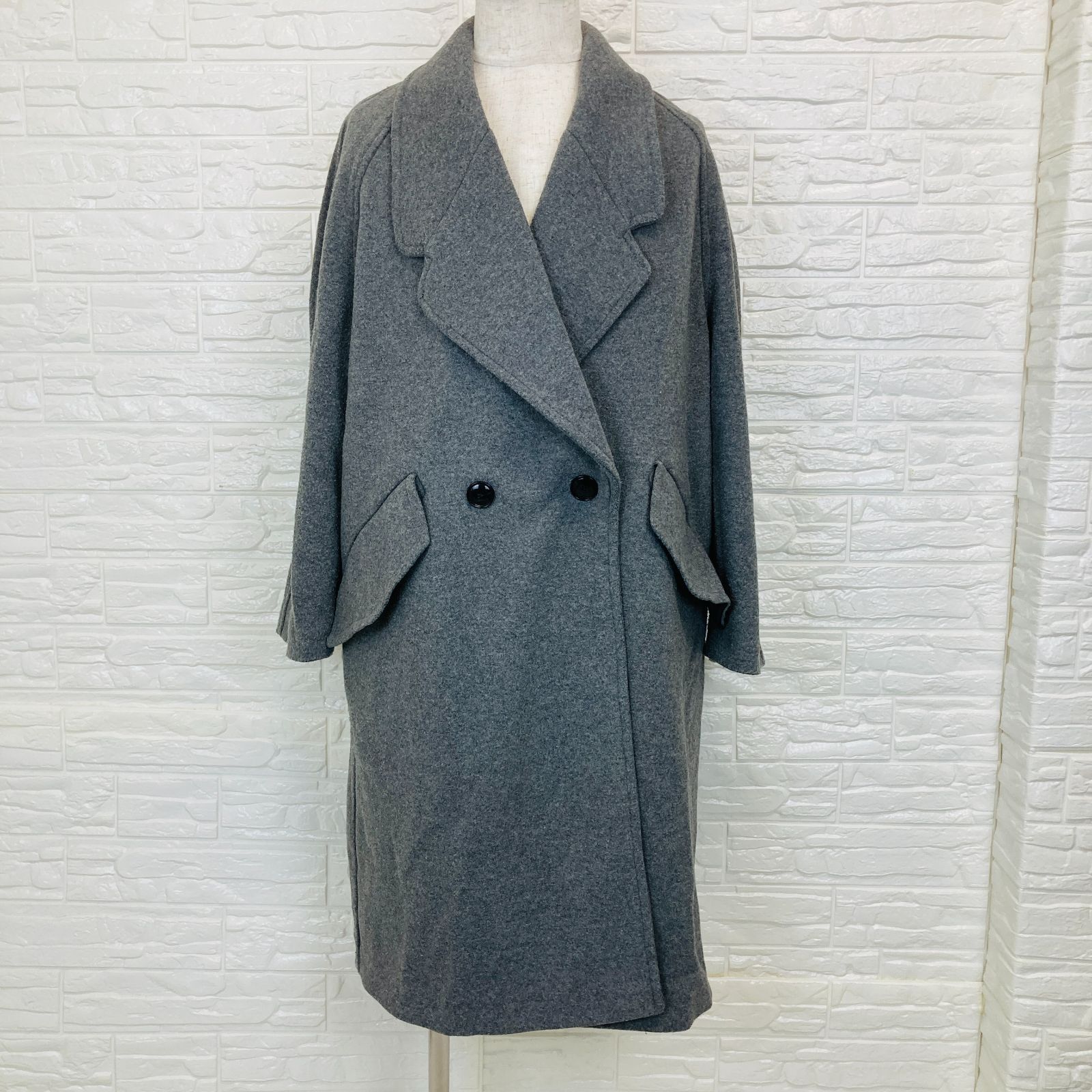 ZARA ロングコート ザラ M 美品ZARA ブラック チェスターコート M