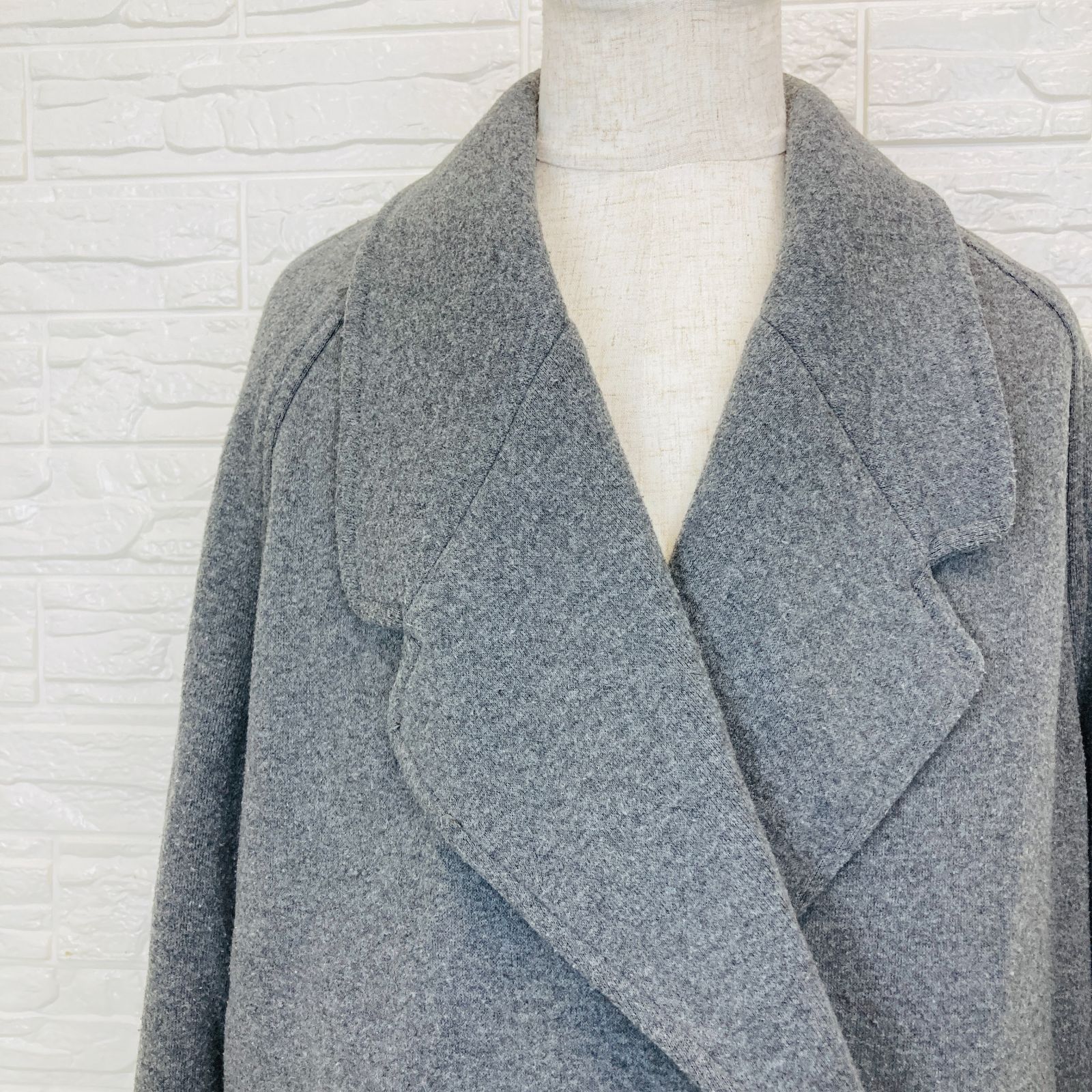ZARA ザラ オーバーサイズ ダブルブレスト ロングコート グレー S 