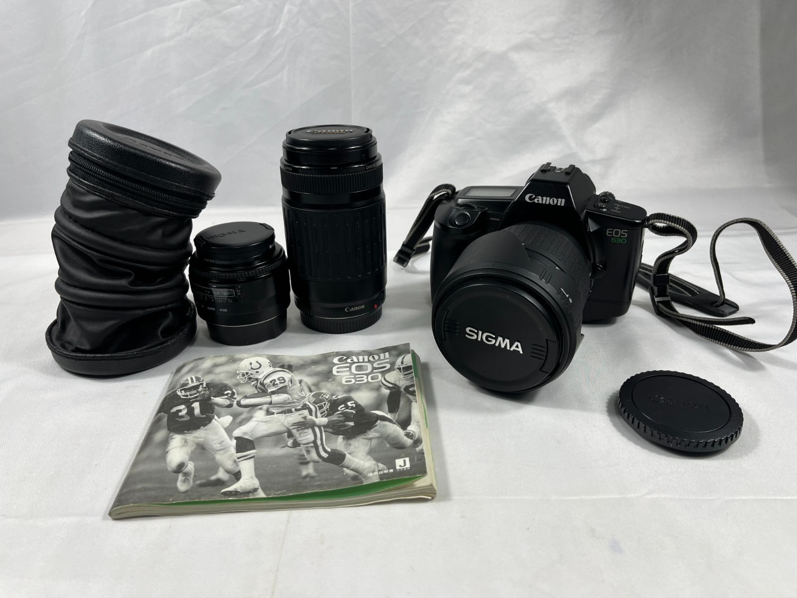 ジャンク品 Canon キャノン EOS630 レンズ3点付き カメラ 一眼レフ