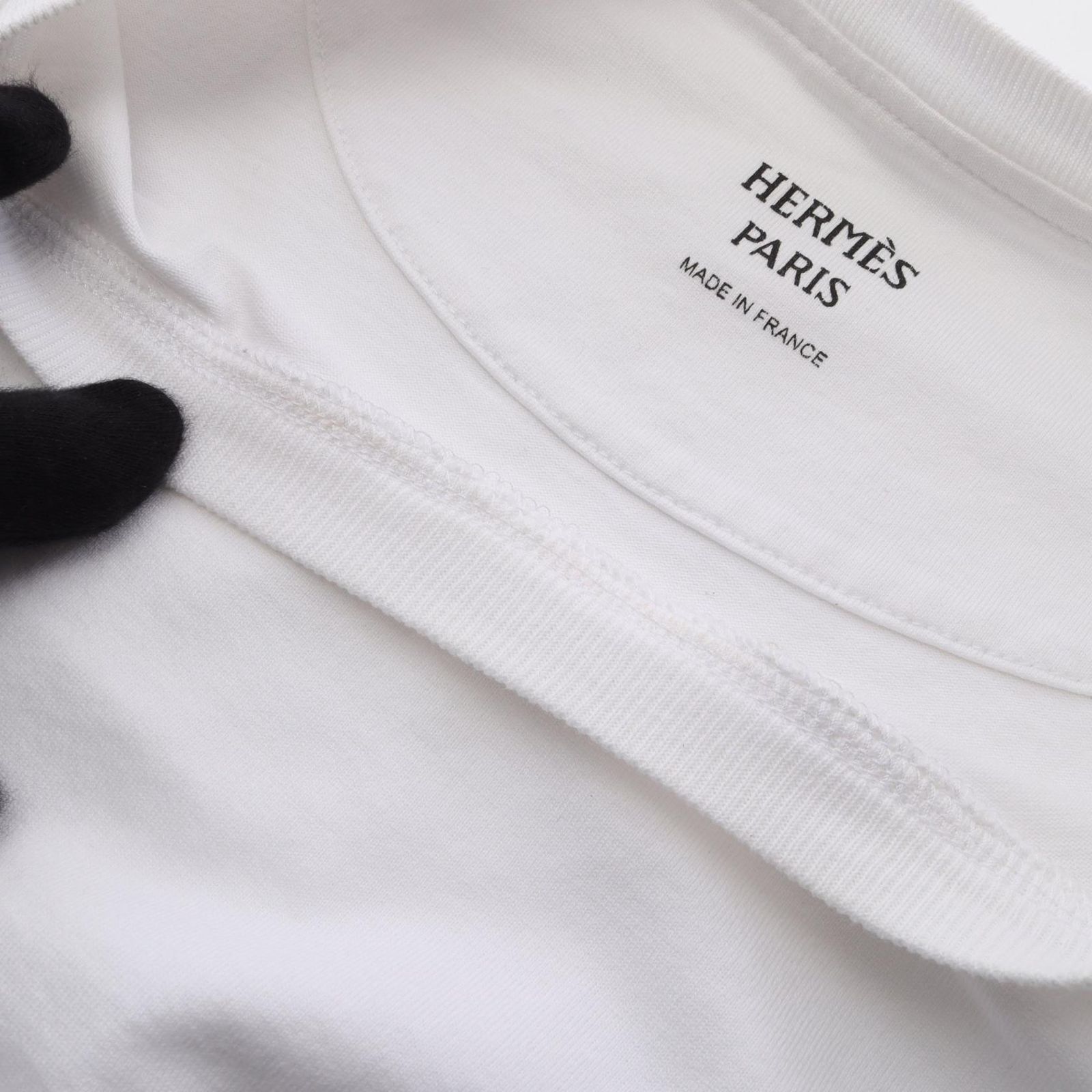 HERMES - エルメス  3E4620DL HロゴTシャツ レディース 38 エルメス HERMES カットソー モザイク H刺繍 3E4620DL コットン T