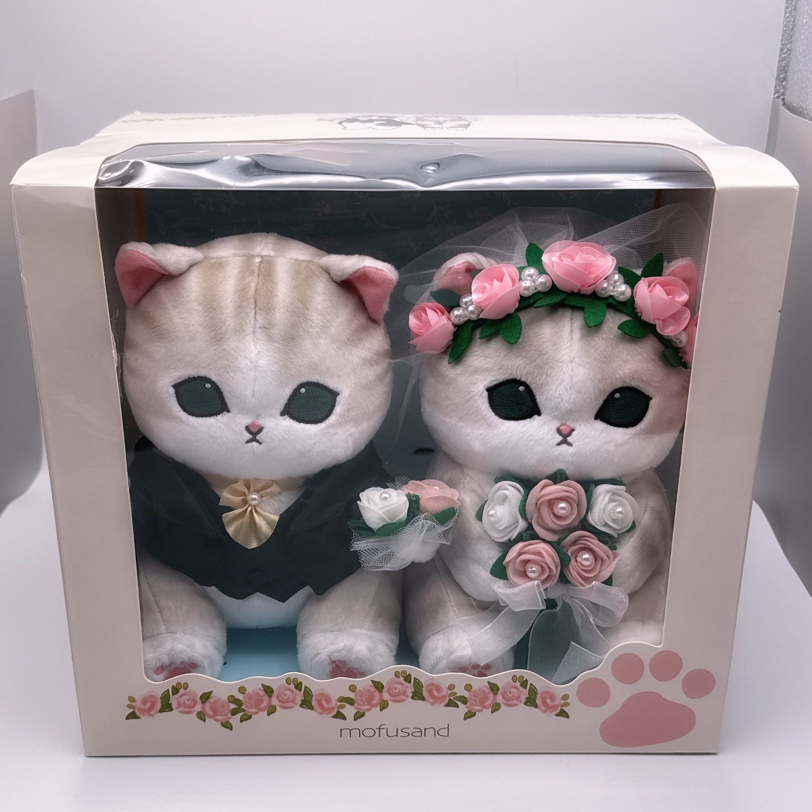 mofusand 花嫁にゃん＆花婿にゃん ウエディングペアぬいぐるみ 結婚式