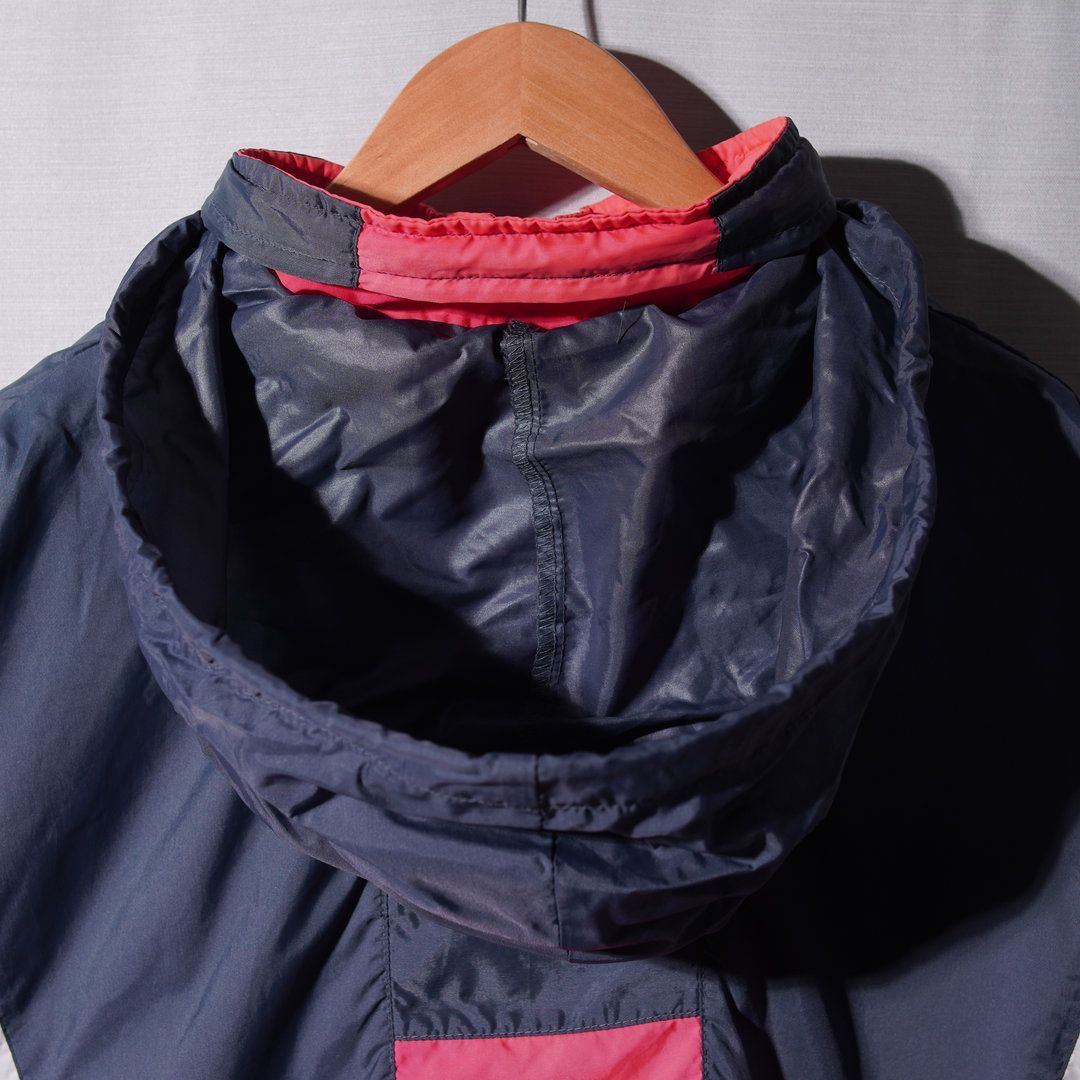 90s 銀タグ ナイキ NIKE ナイロンジャンケット XL ブルーグレー ピンク