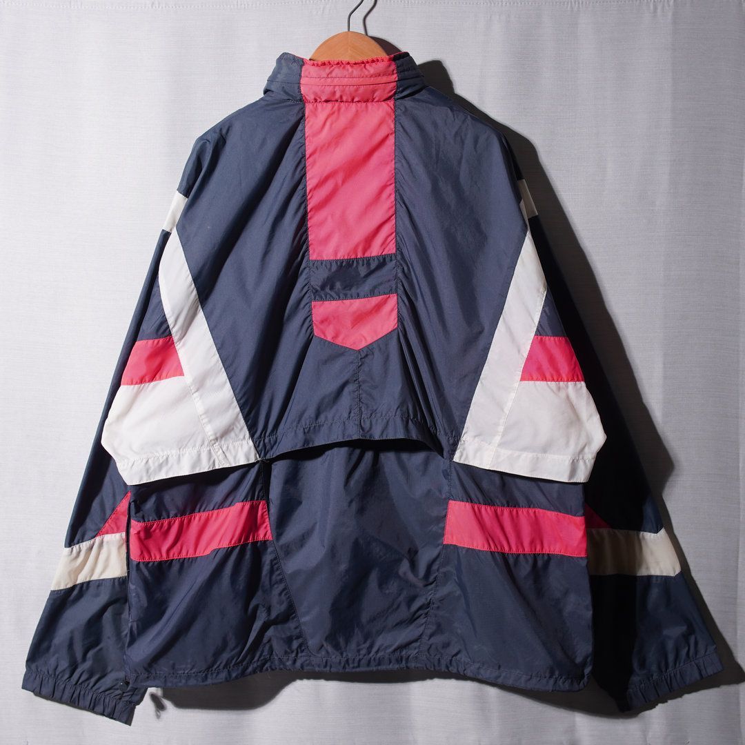 90s 銀タグ ナイキ NIKE ナイロンジャンケット XL ブルーグレー ピンク