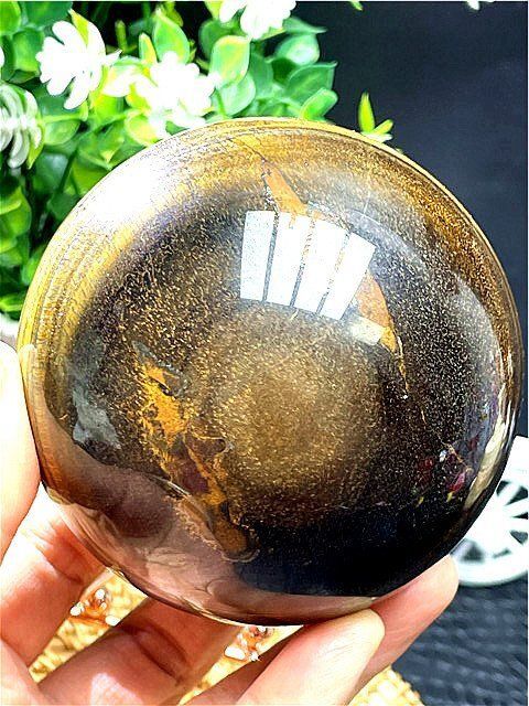 1025gAAA級【金運UP】☆天然タイガーアイ丸玉B90A1/207A02A - メルカリ