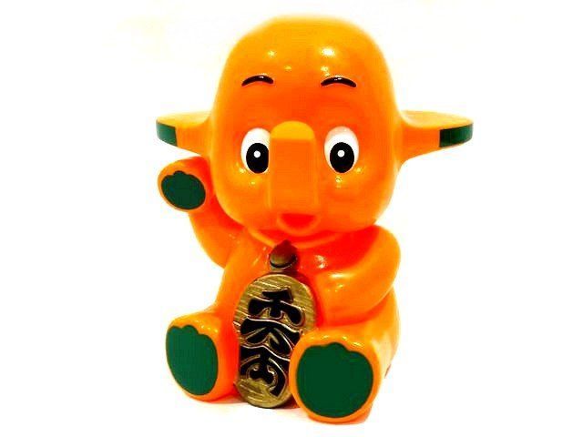 1 未使用 佐藤製薬 サトちゃん 千万両 貯金箱 ソフビ ◇ 約15cm 当時物