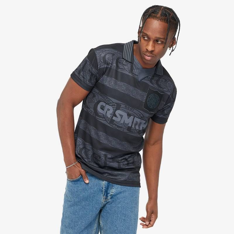【送料無料・匿名配送】Hummel ヒュンメル セルティック 1996 復刻 ブラックアウト シャツ 黒 新品 正規品 日本未発売 レトロ