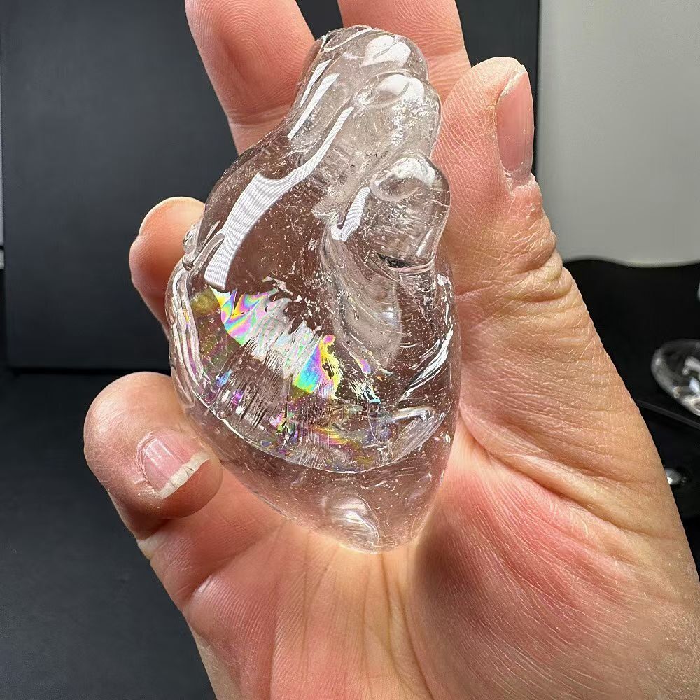  AAAAAAAA級天然レインボー虹入り水晶置物B0227|YS|22503|369A ガラスディスプレイ 置物 インテリア小物