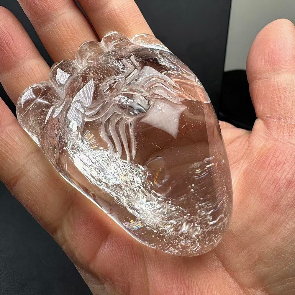 AAAAAAAA級天然レインボー虹入り水晶置物B0227|YS|22503|369A