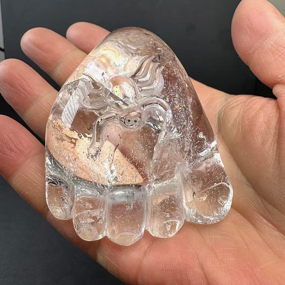 AAAAAAAA級天然レインボー虹入り水晶置物B0227|YS|22503|369A