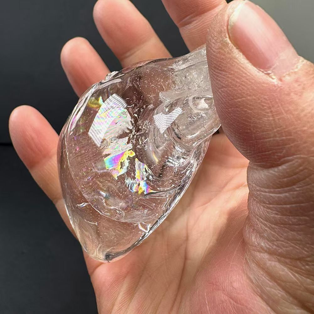 AAAAAAAA級天然レインボー虹入り水晶置物B0227|YS|22503|369A