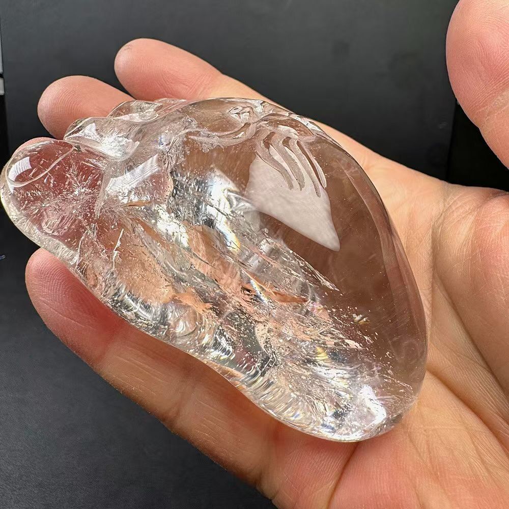 AAAAAAAA級天然レインボー虹入り水晶置物B0227|YS|22503|369A