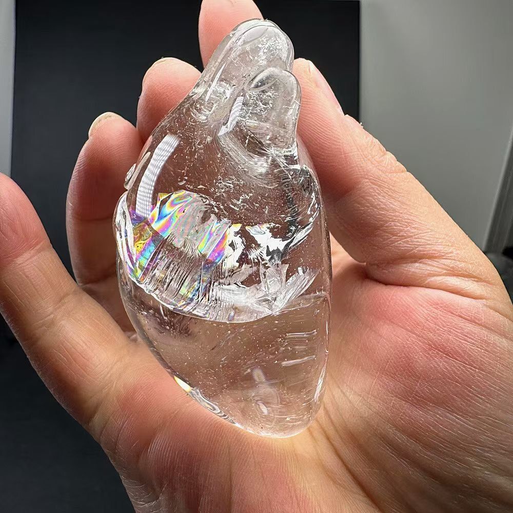 AAAAAAAA級天然レインボー虹入り水晶置物B0227|YS|22503|369A