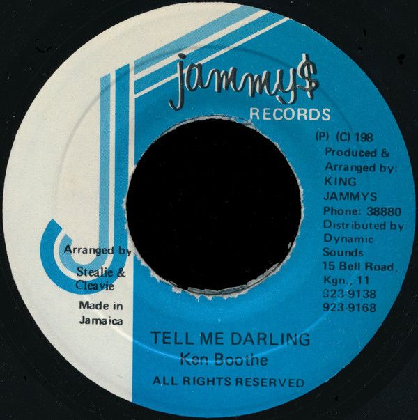 7” Ken Boothe Tell Me Darling NONE Jammys Records /00080 - メルカリ