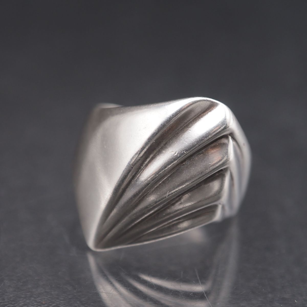 R593 ヴィンテージ SILVER925刻印 リング デザイン シルバー 指輪 9号