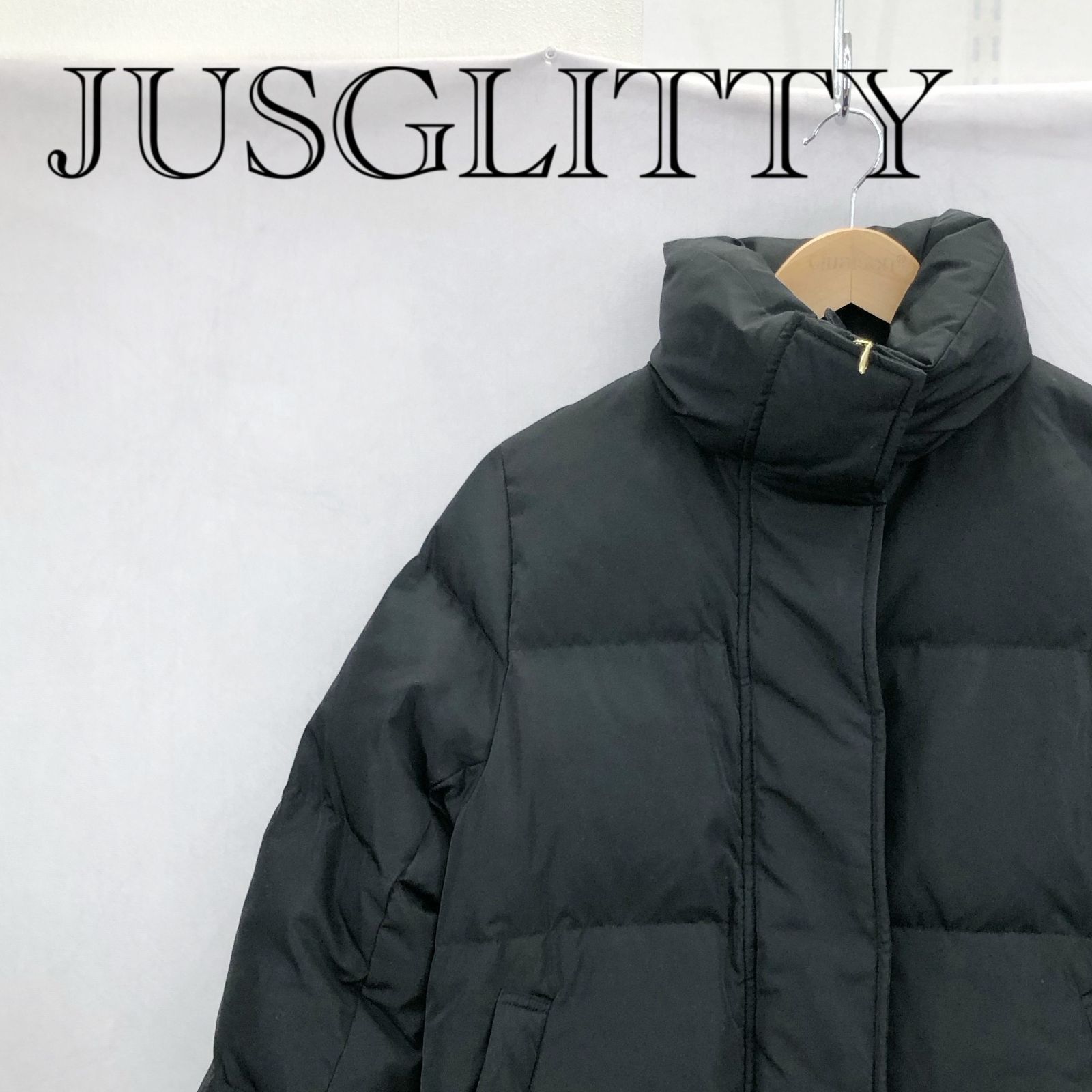 JUSGLITTY ジャスグリッティー ダウンジャケット 2 ブラック 黒 M 