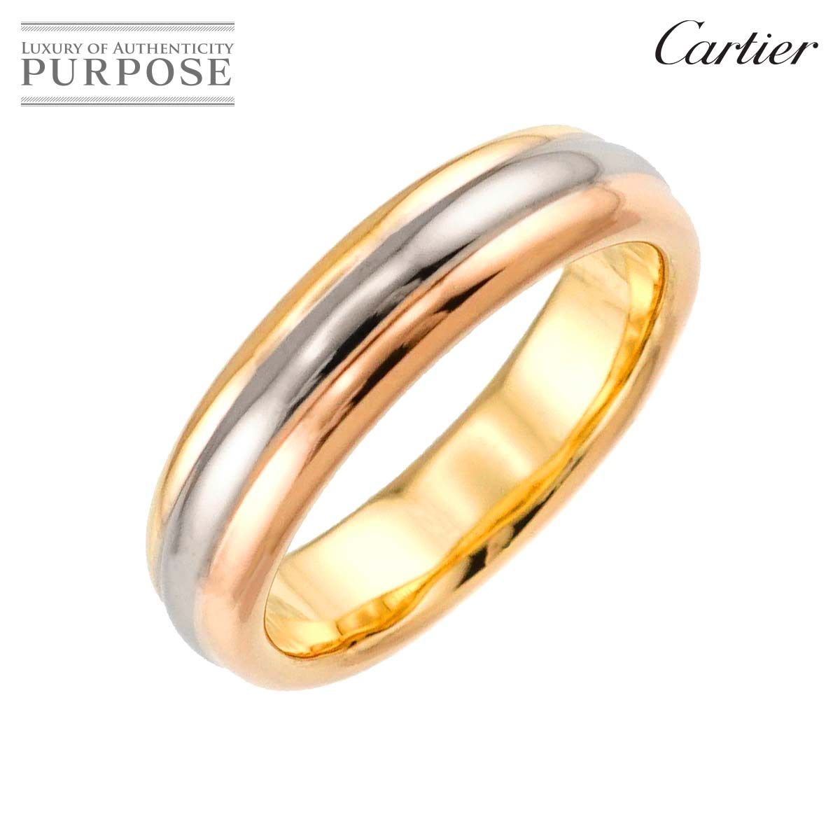 磨き済み□カルティエ Cartier アクセサリーリング 49 K18YG 
