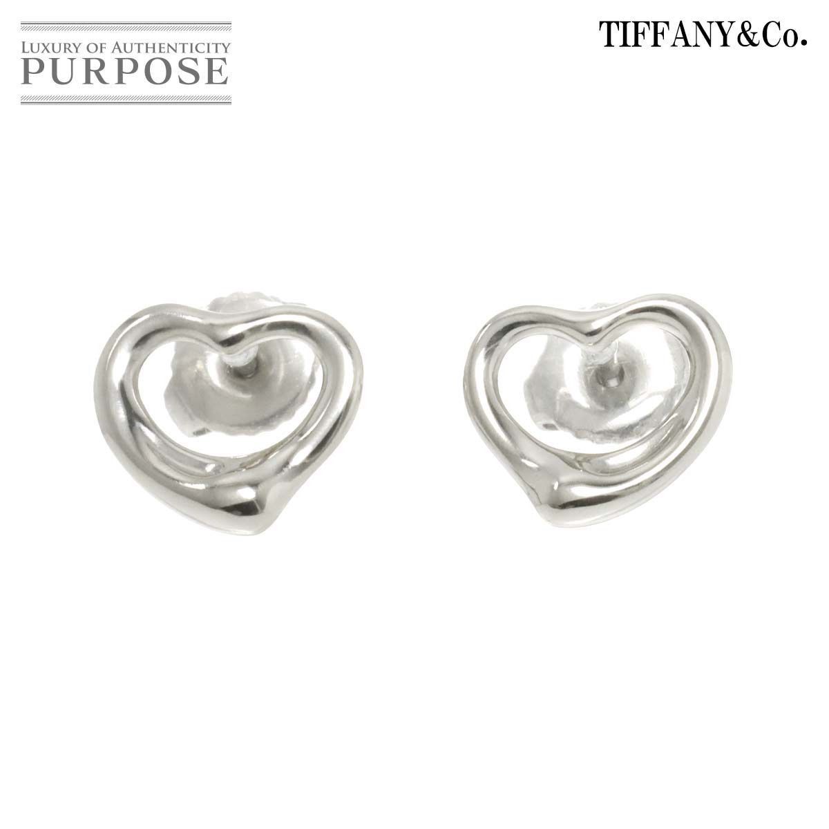 ティファニー TIFFANY&CO. オープン ハート ピアス Pt プラチナ Open 
