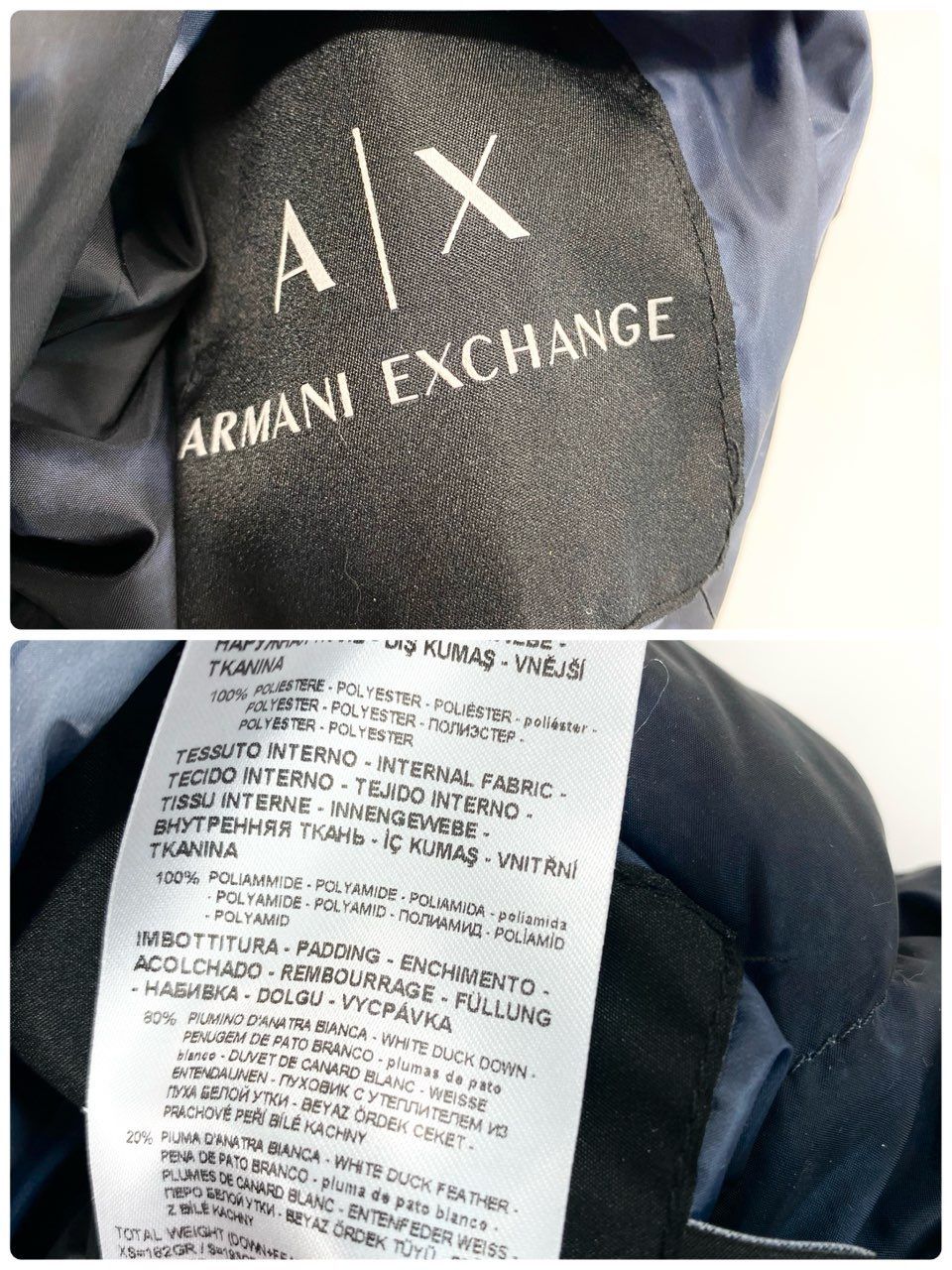 69c2 ARMANI EXCHANGE アルマーニエクスチェンジ リバーシブル ダウン
