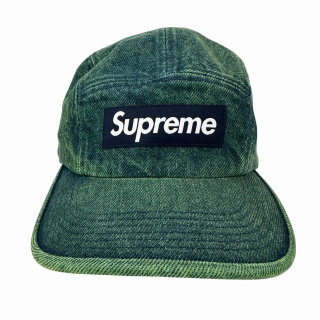 シュプリーム SUPREME 23SS Denim Camp Cap Overdyed Green ボックス