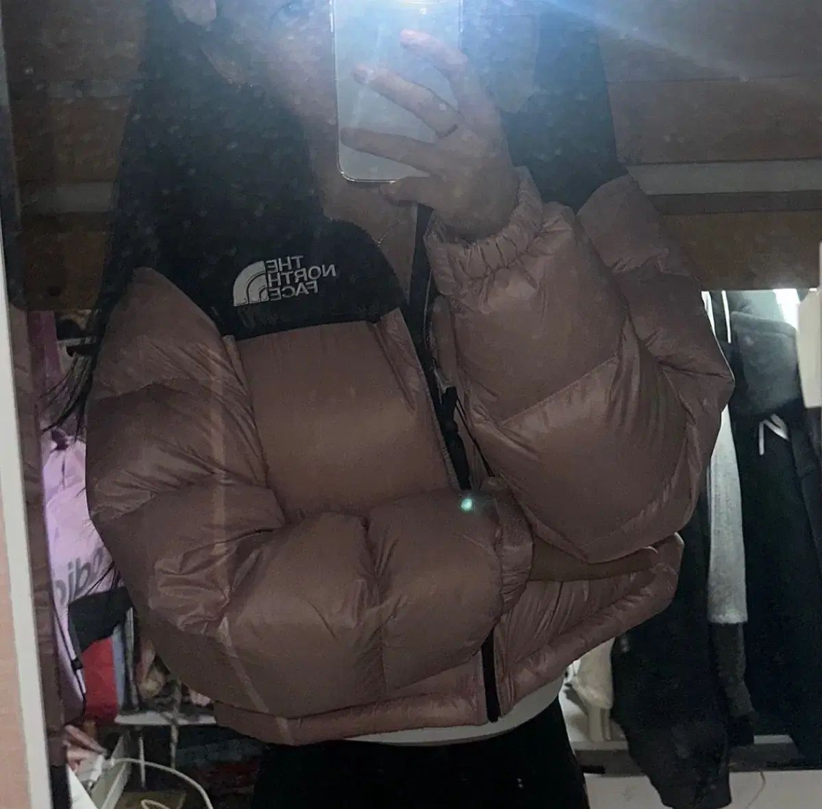 THE NORTH FACE ザノースフェイス ショートダウン パステルピンク m