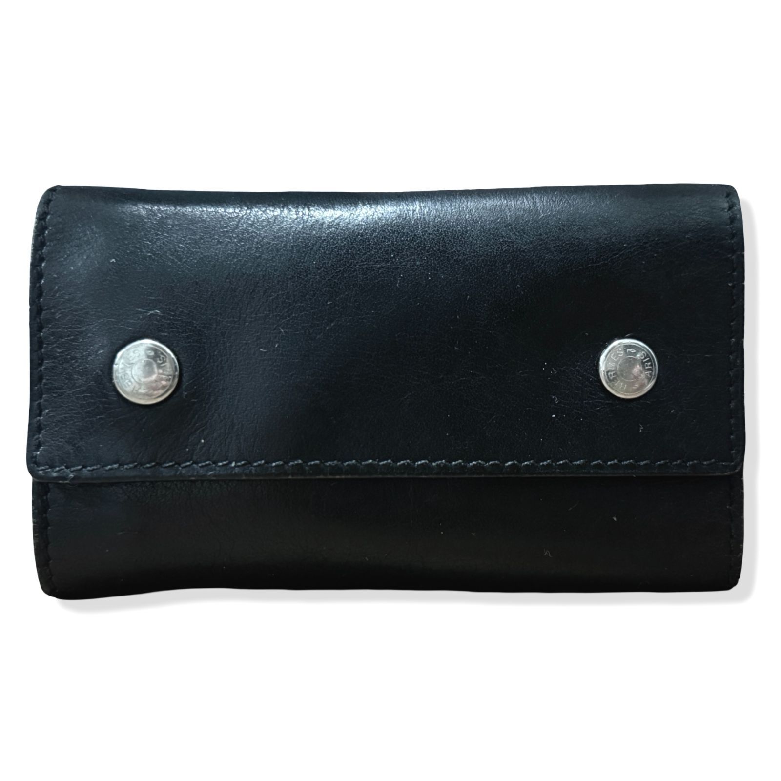 美品 HERMES エルメス セリエ エテュイ クレ 6連キーケース ブラック