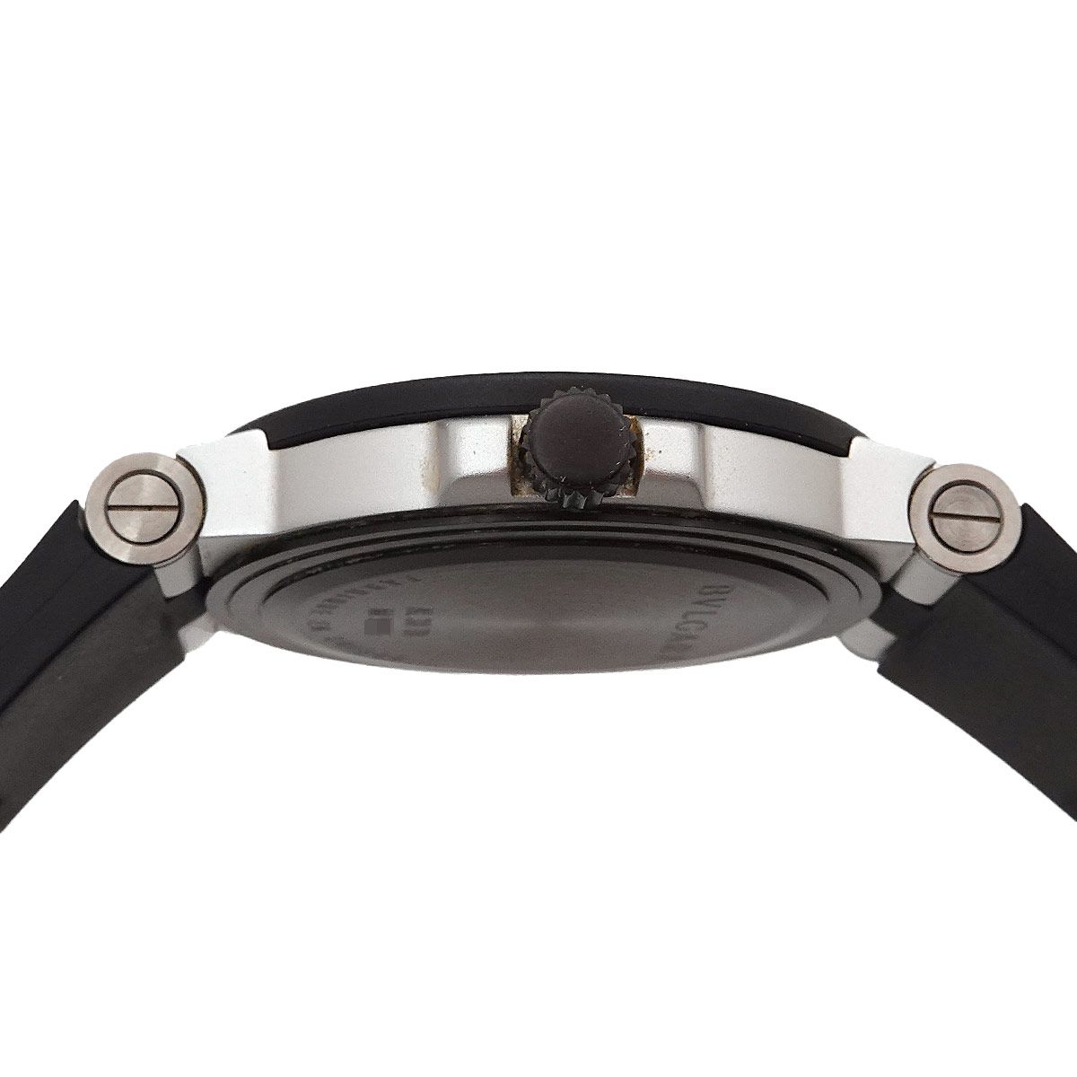 ブルガリ BVLGARI アルミニウム AL38TA メンズ 腕時計 デイト シルバー