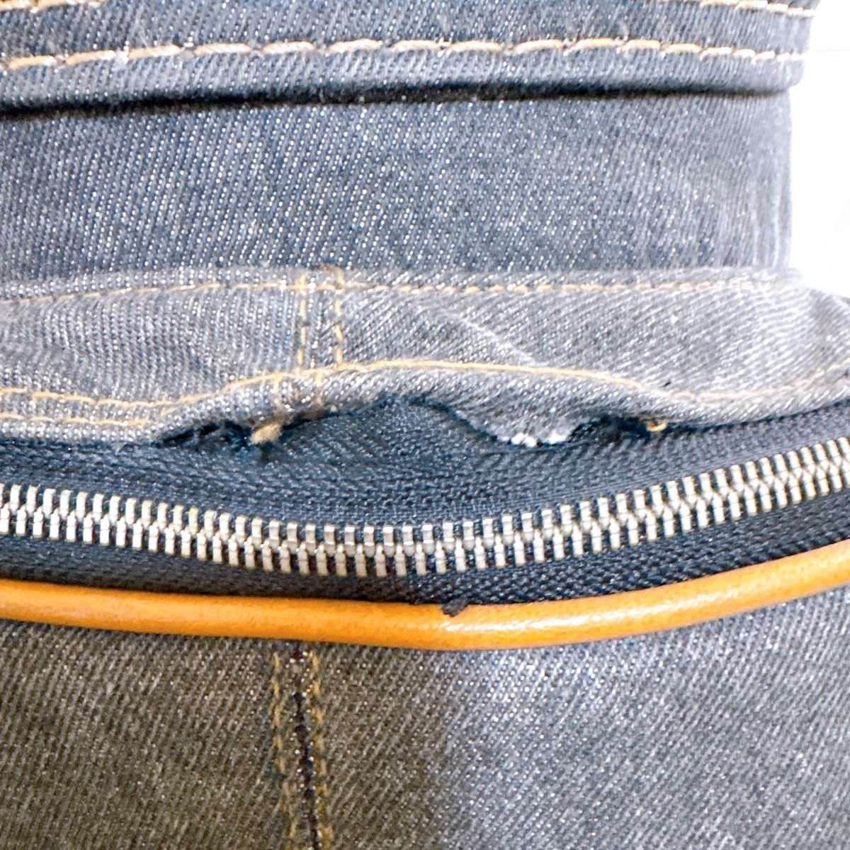 激レア MOOMIN ムーミン キャディバッグ ゴルフバッグ デニム 本革