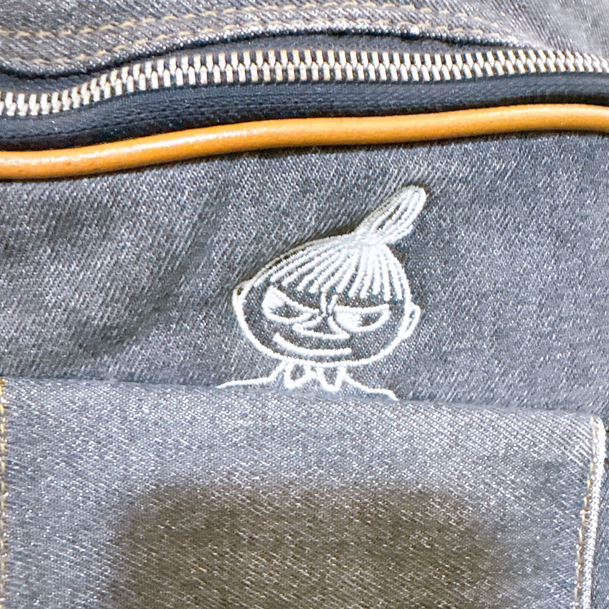 激レア MOOMIN ムーミン キャディバッグ ゴルフバッグ デニム 本革