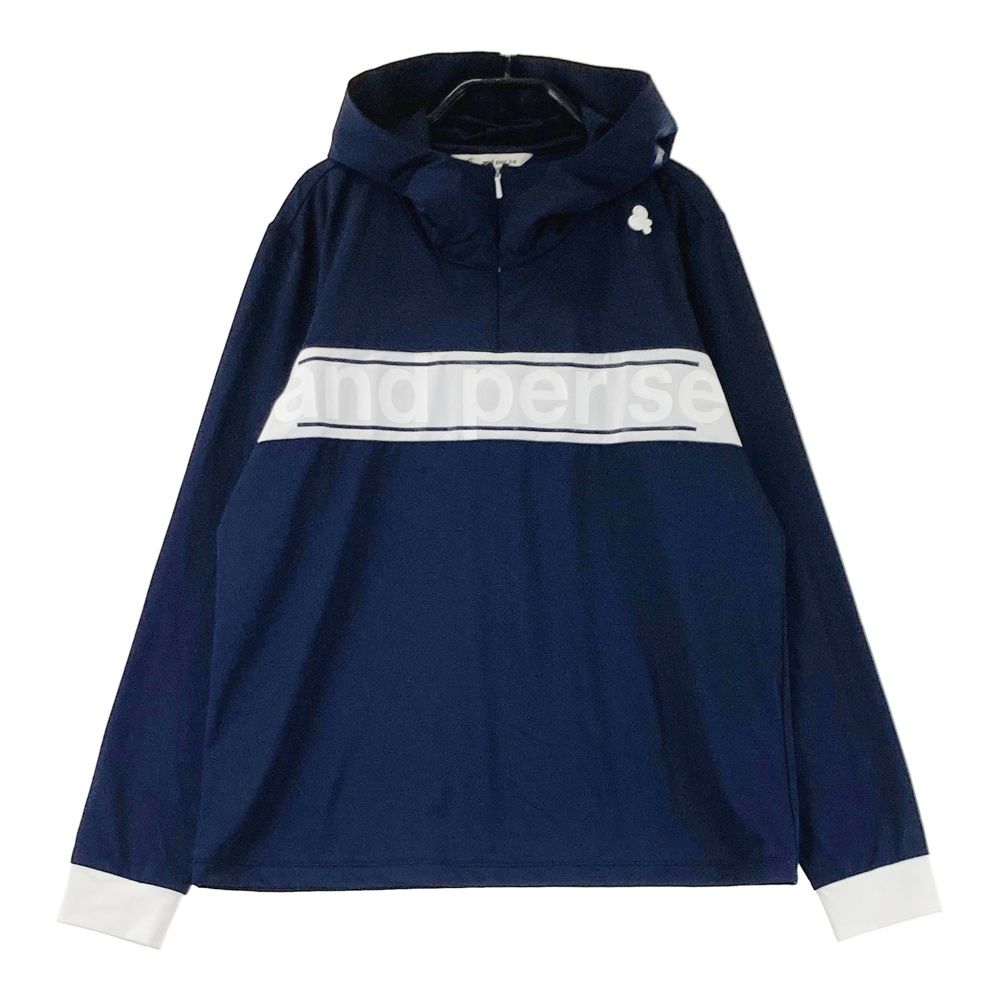 サイズ：L AND PER SE アンパスィ フード付 ハーフジップ 長袖Tシャツ