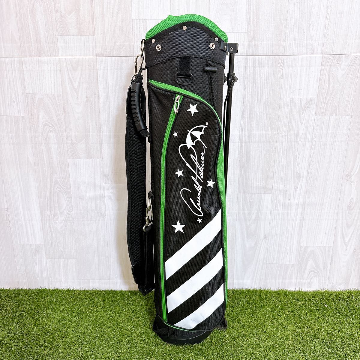 良品 アーノルドパーマー キャディバッグ ゴルフバッグ 軽量 スタンド
