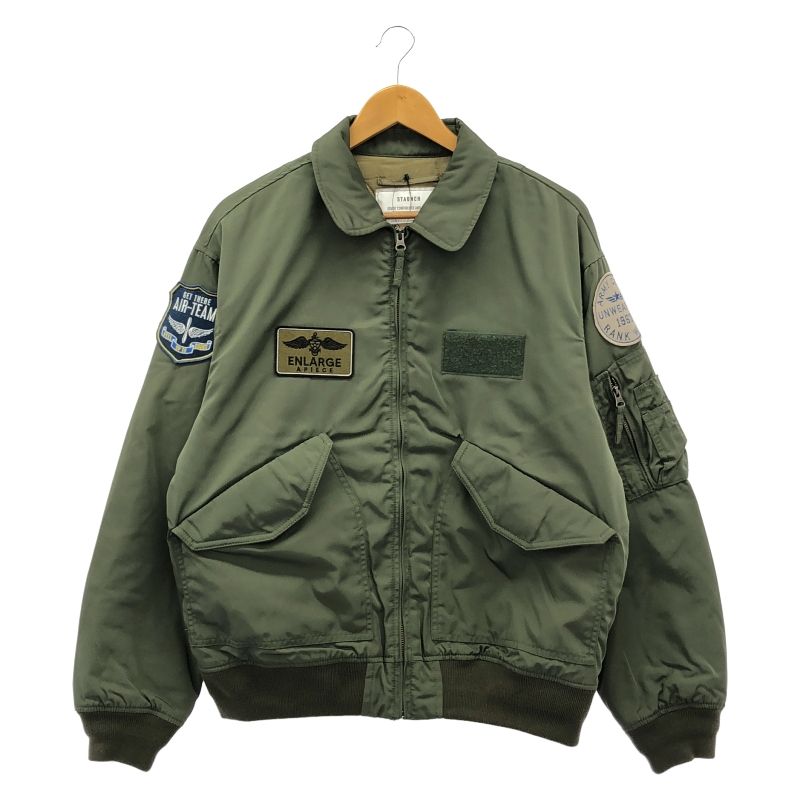 中古】BEAMS HEART CWU-45 フライトジャケット グリーン サイズS 
