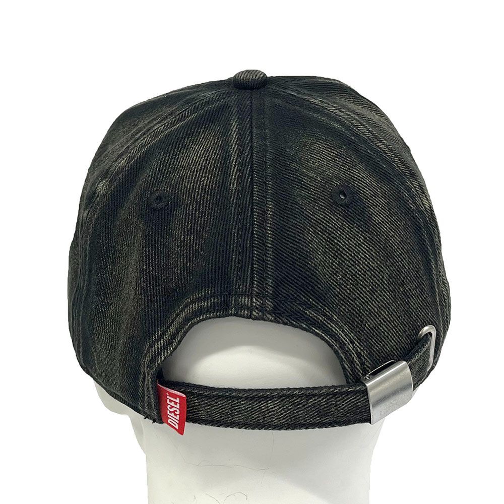 新品 DIESEL ディーゼル ベースボールキャップ C-Run-Wash A11361 0BLAA メンズ コットンツイル オーバルD