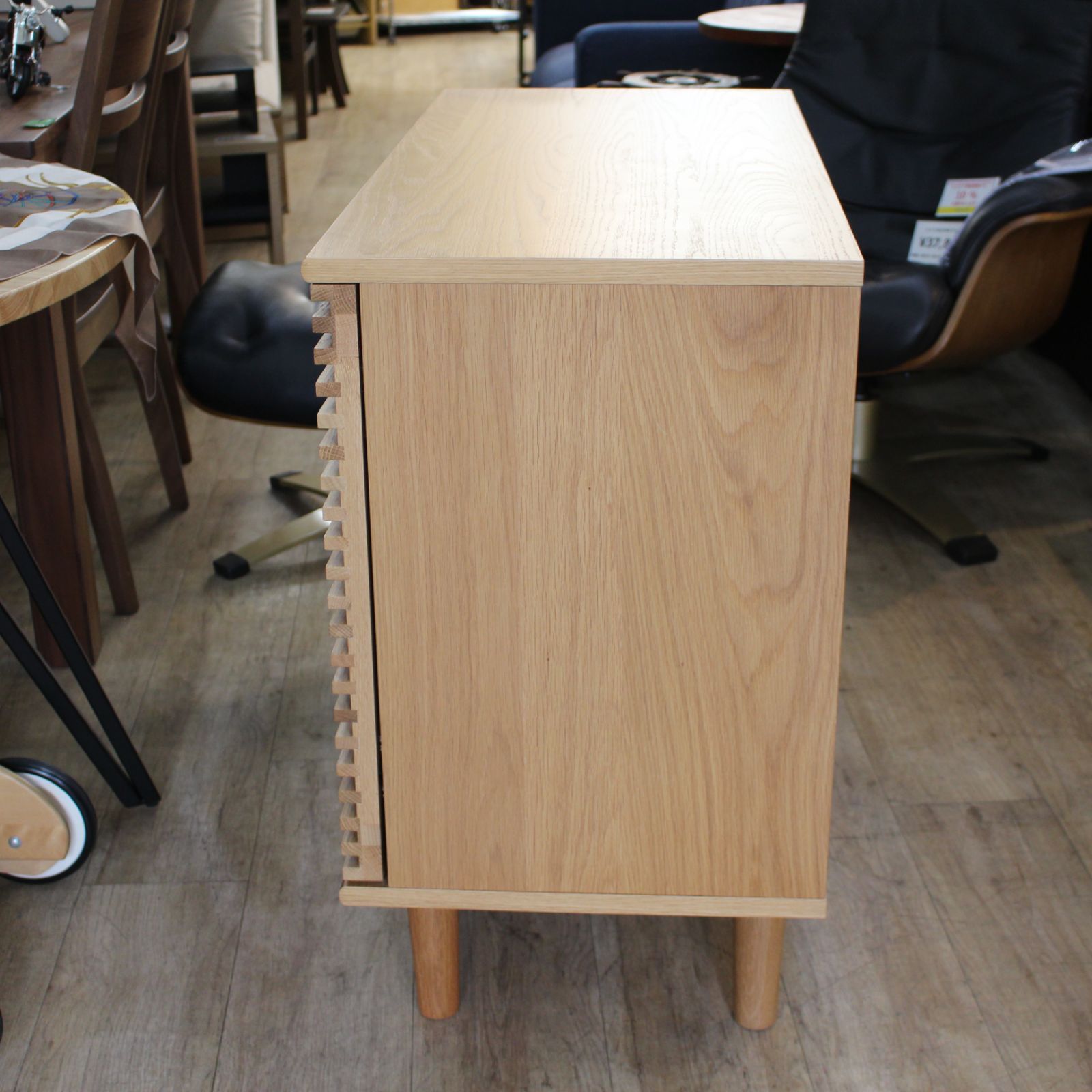 726)【美品】unico ウニコ SOLK ソルク オーク材 キャビネット サイド