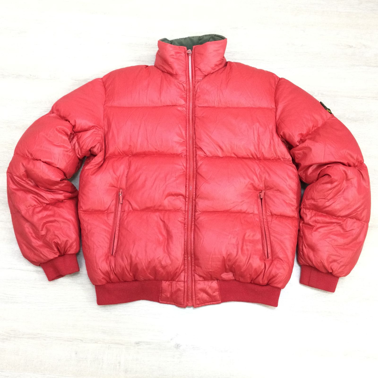 メンズ MONCLER モンクレール ダウンジャケット レッド フルジップ 