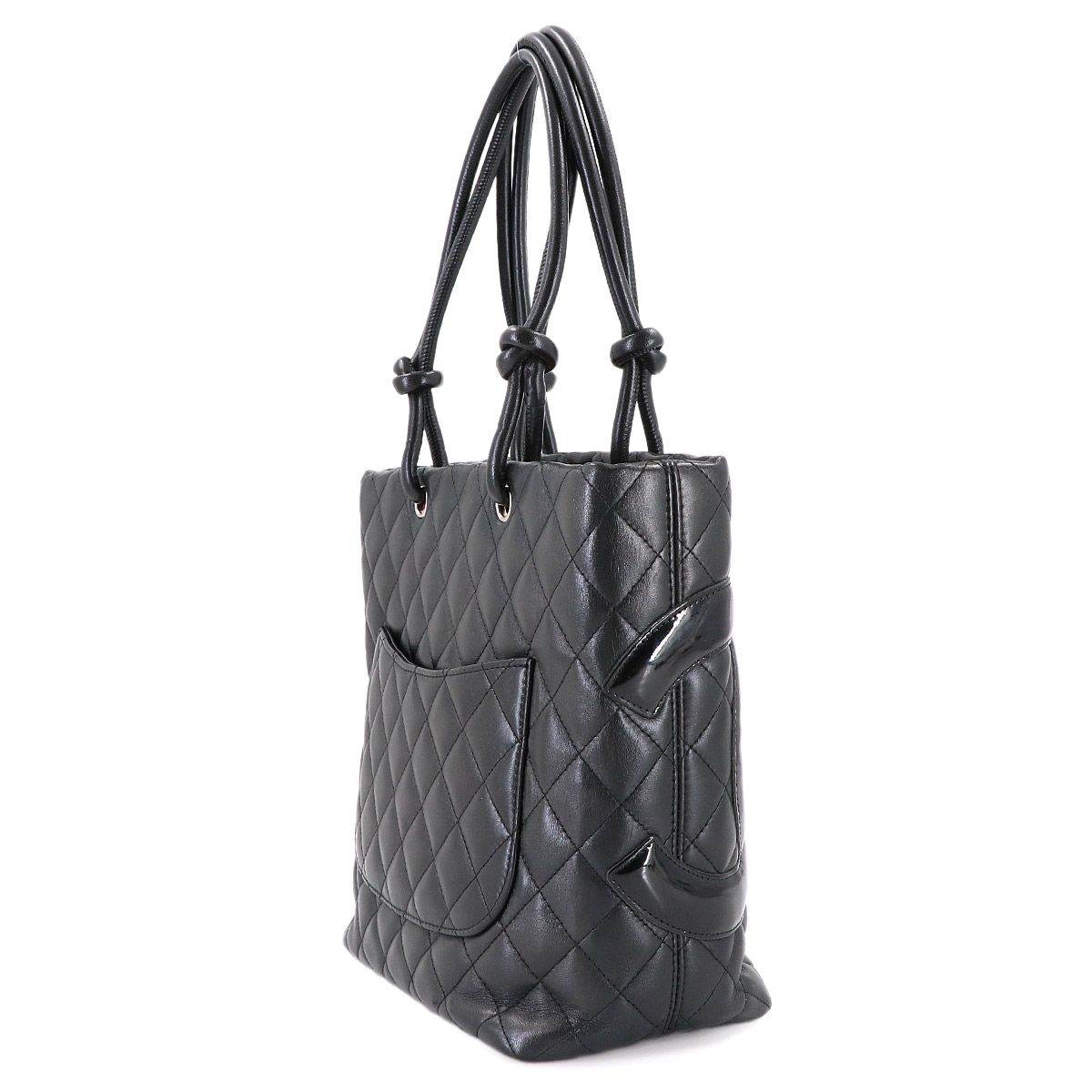 美品 シャネル CHANEL カンボンライン ミディアム トート バッグ 