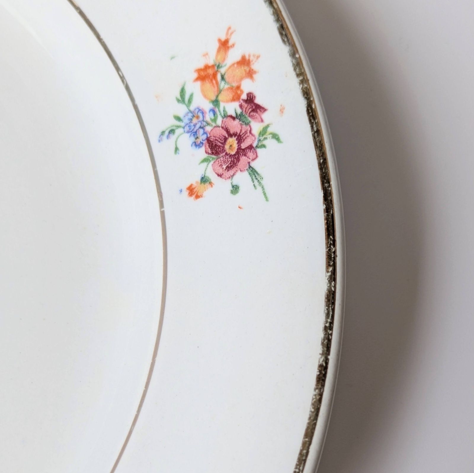 フランスアンティーク プレート リュネビル フローラルA - メルカリ