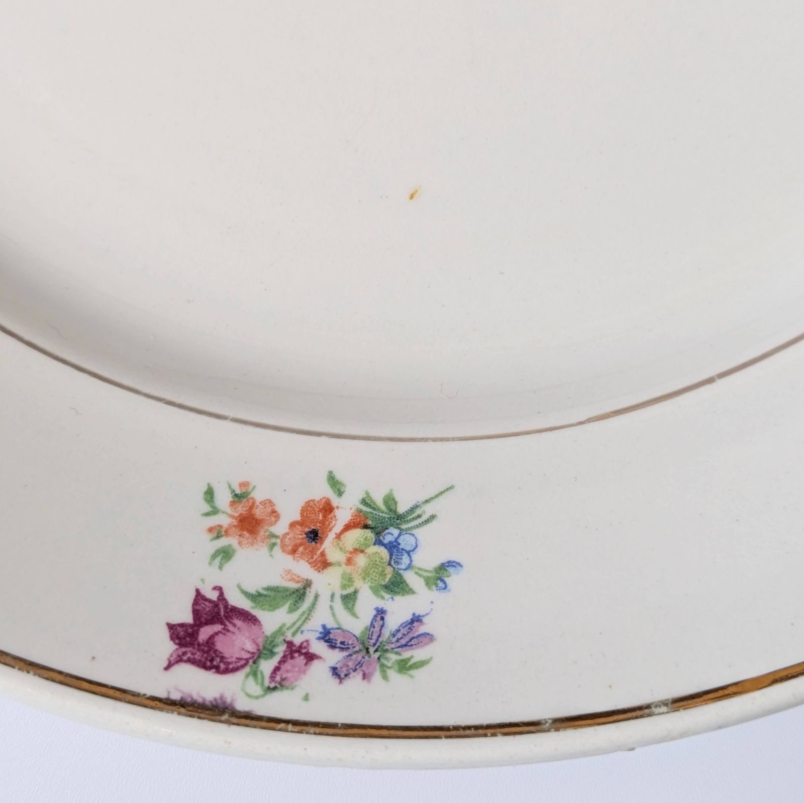 フランスアンティーク プレート リュネビル フローラルA - メルカリ