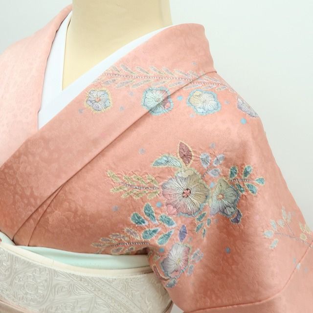 百華❀Y4655◇美品 辻が花 絞り 手縫い仕立て 正絹 訪問着 着物 単品